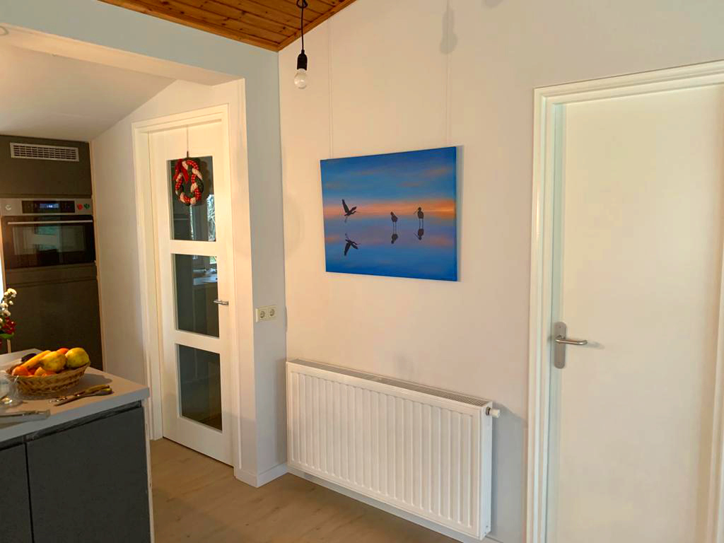 Schilderijen Lepelaars van Texels beeldend kunstenaar Angelina Stiehl