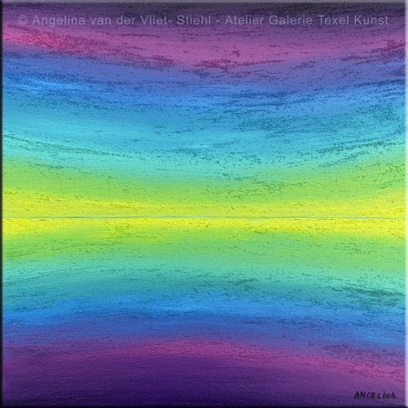 Gemaelde Lila Blau Gruen Meer Texel von Kuenstlerin Angelina Stiehl