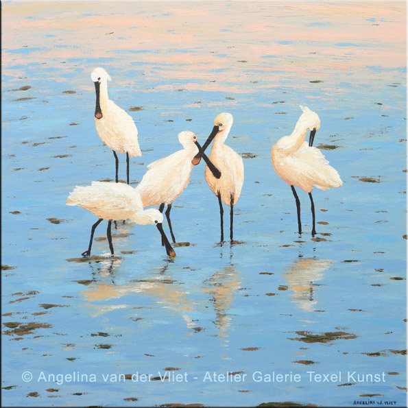 Schilderij van Texel door Texels beeldend kunstenaar Angelina van der Vliet - Stiehl