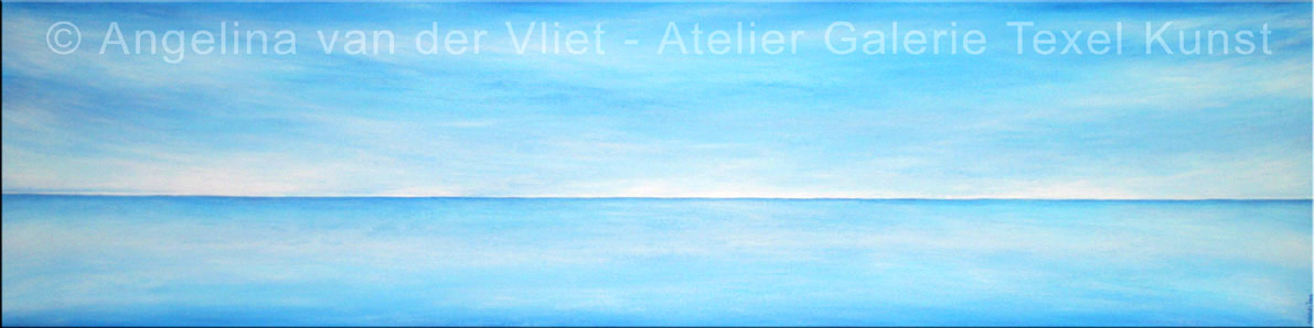 Schilderij Lichtblauw Texel door Angelina van der Vliet - Stiehl