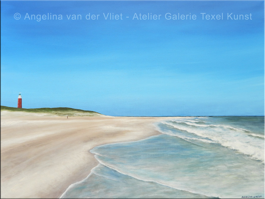 Schilderij van Texel door Texels beeldend kunstenaar Angelina van der Vliet - Stiehl