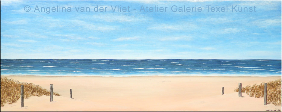 Schilderij Strandopgang Texel door Angelina van der Vliet - Stiehl